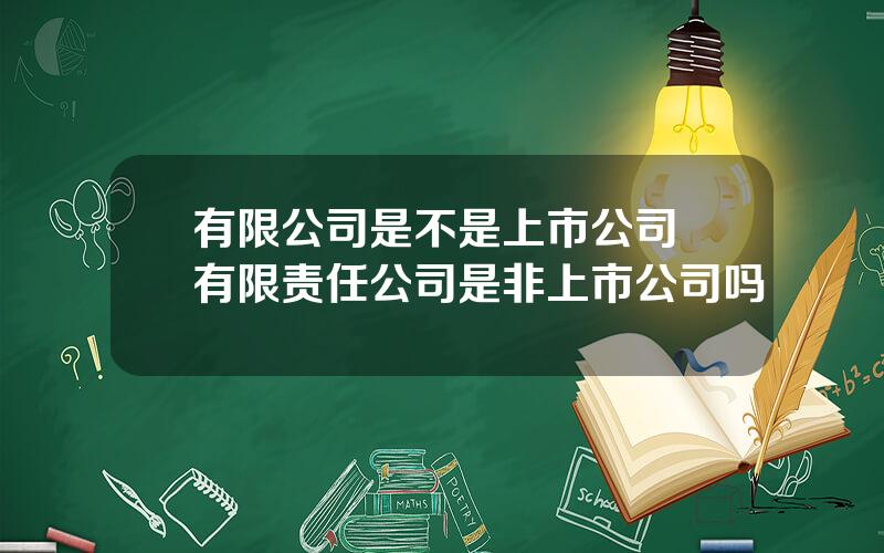 有限公司是不是上市公司 有限责任公司是非上市公司吗